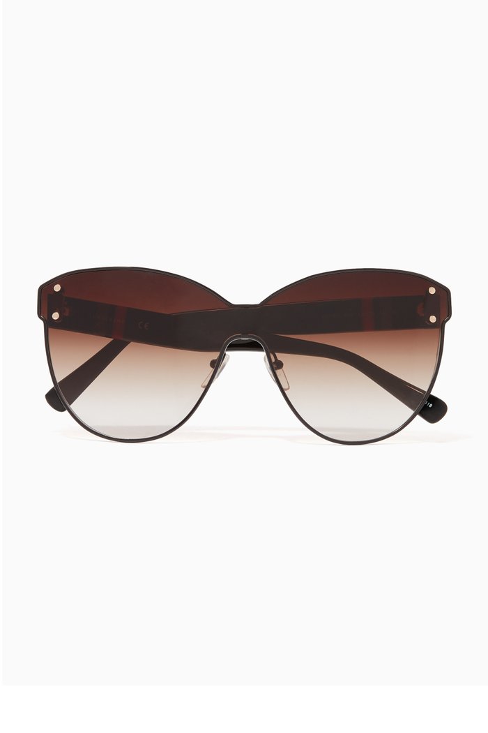 

Cat Eye Black Shield Sunglasses