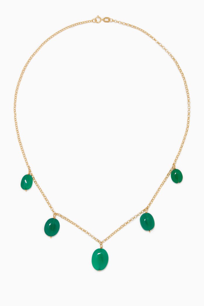 

Green Onyx Tumble Necklace