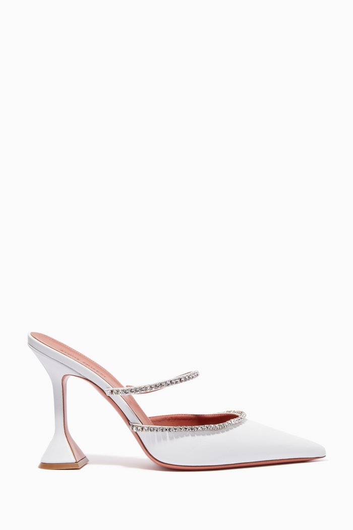 

Gilda Nappa Leather Mules, White