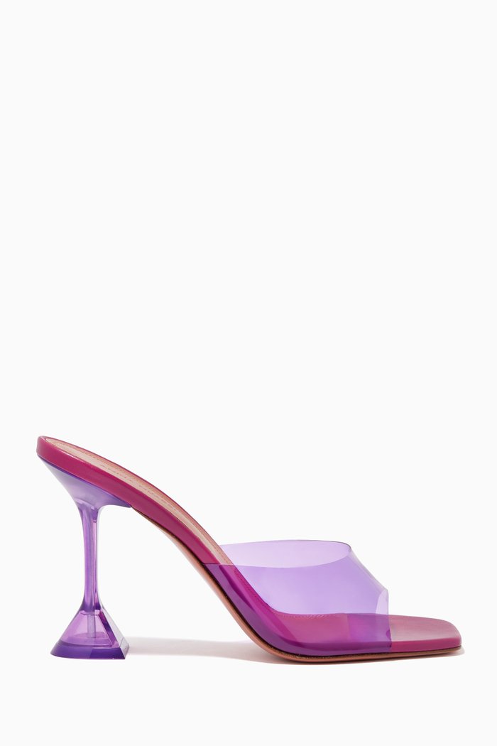 

Lupita Glass Mules in PVC, Purple