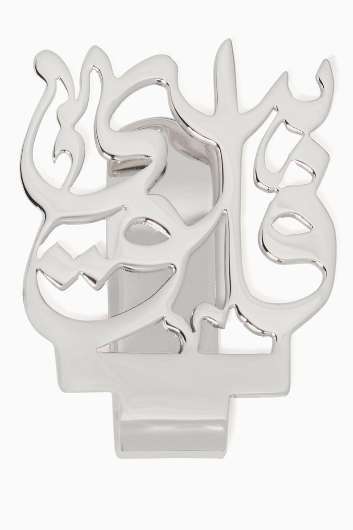 

Floosy Platinum-Plated Brass Money Clip, Silver