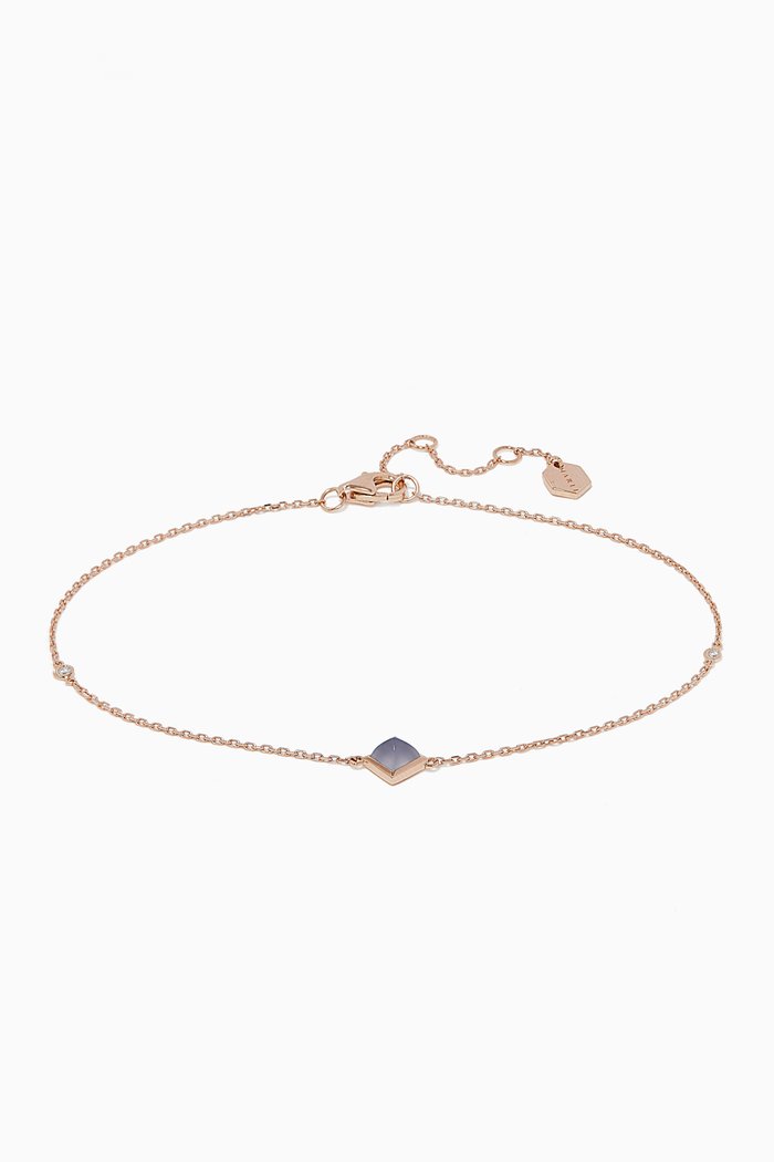 

Cleo Chalcedony & Diamond Anklet, Rose gold