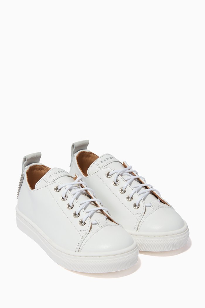 

Low-Top Leather Sneakers, White