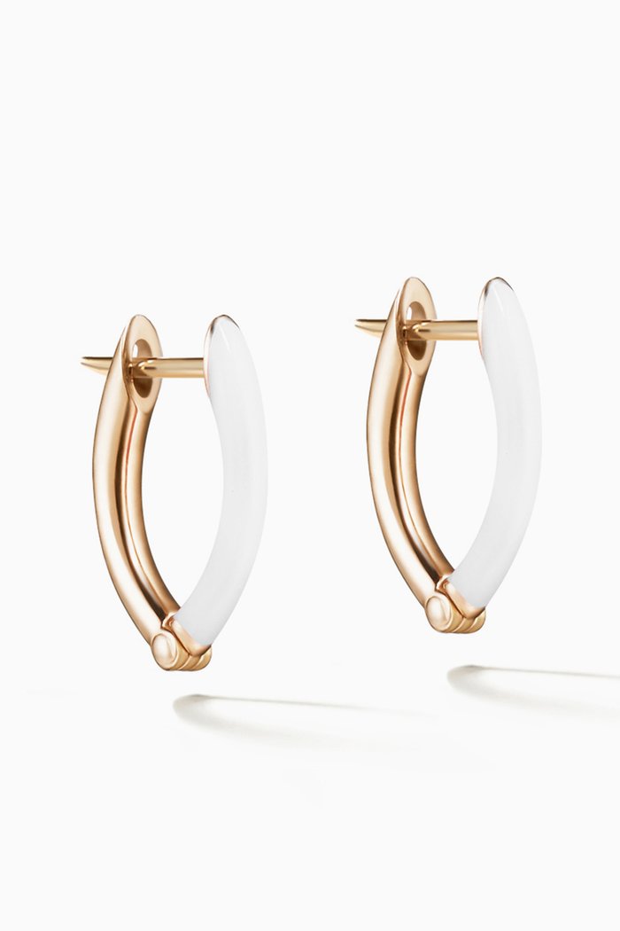 

Cristina Gold & Enamel Small Earrings, Yellow
