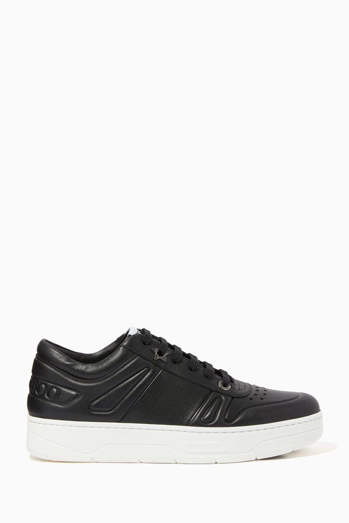 

Hawaii F Leather Sneakers, Black