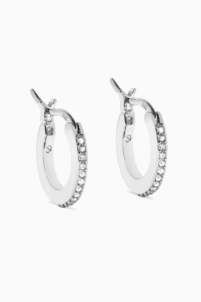 

Pavé Huggie Earrings, Gold