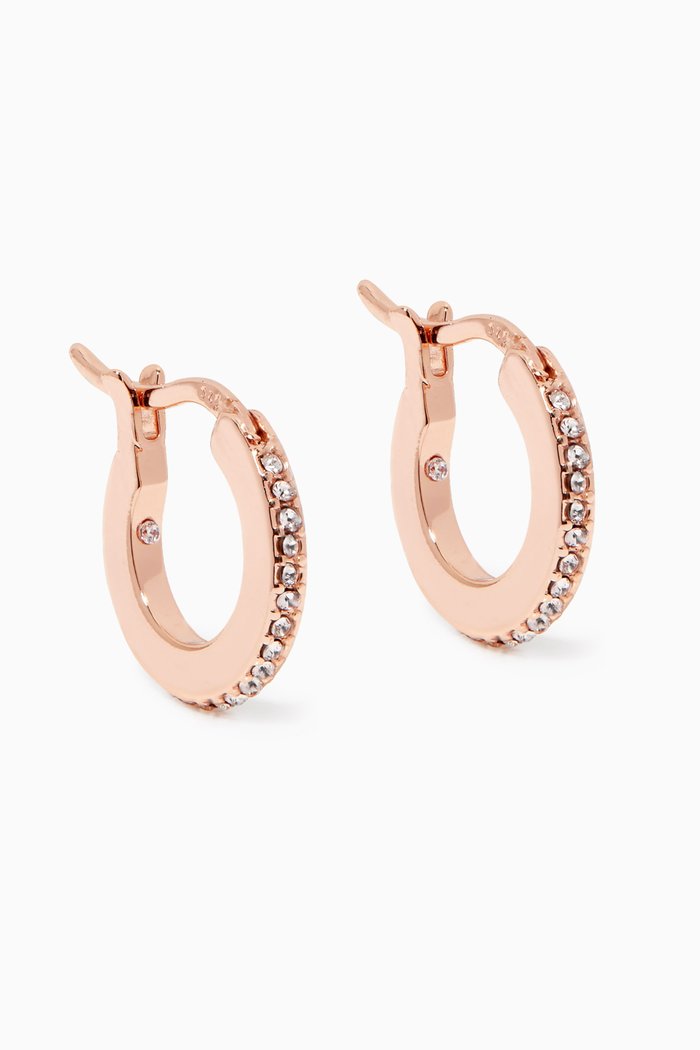 

Pavé Huggie Earrings, Neutral