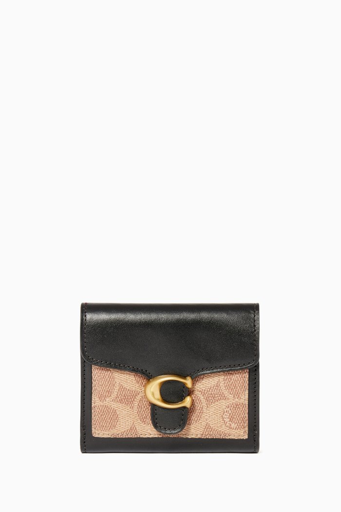 Tabby Signature Canvas Small Wallet, Black