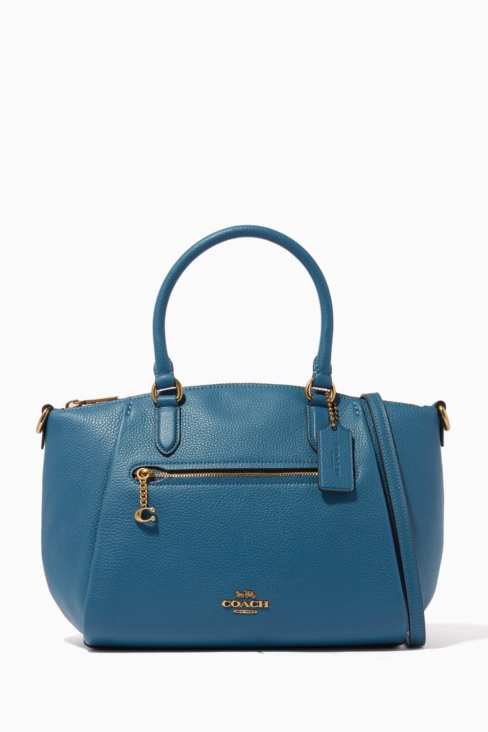 

Elise Satchel in Pebble Leather, Blue