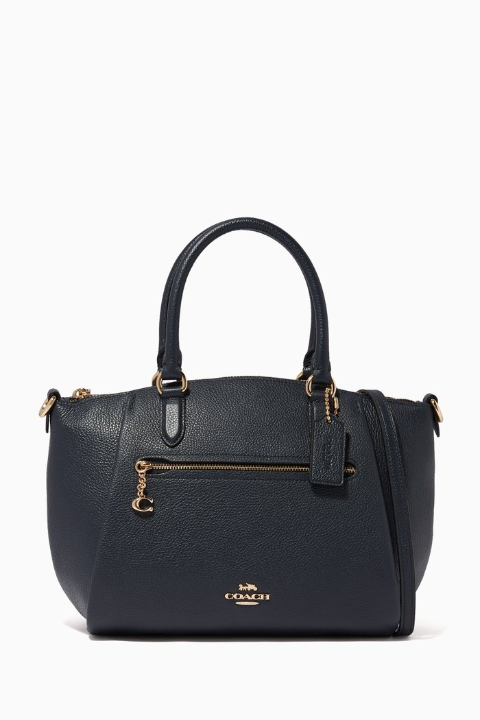 

Elise Pebble Leather Satchel Bag, Blue