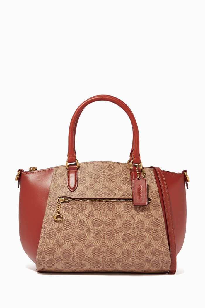 

Elise Pebble Leather Satchel Bag, Brown