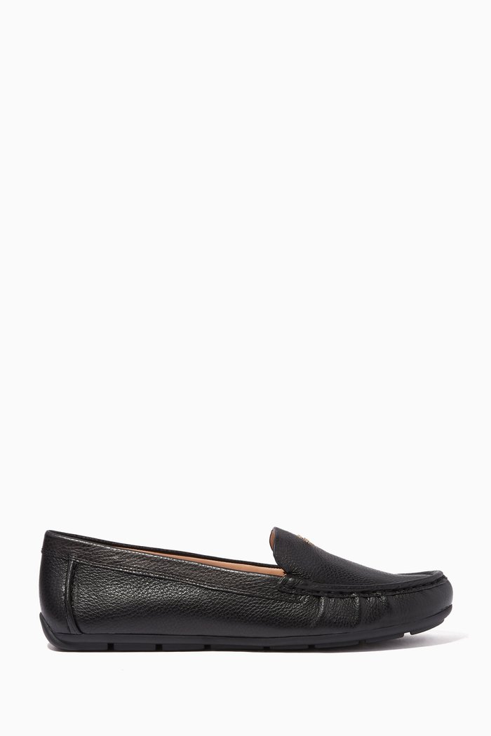 

Marley Driver Shoes in Leather, Black