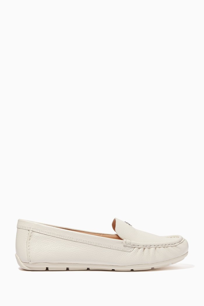 

Marley Leather Driver Shoes, White