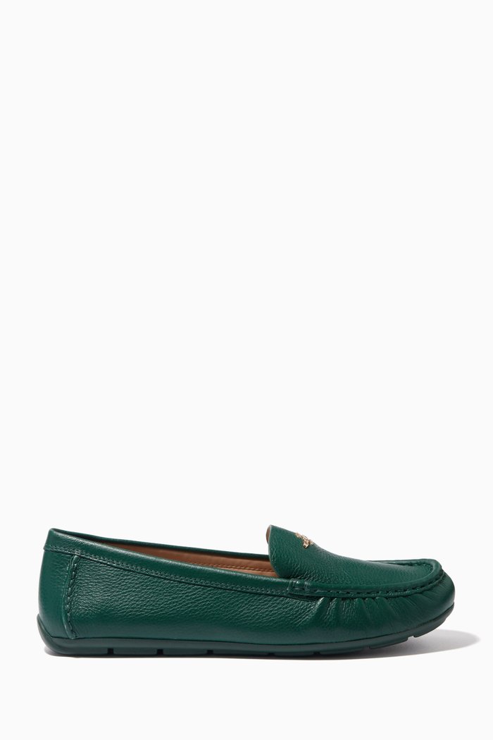 

Marley Round-toe Loafers in Leather, Brown