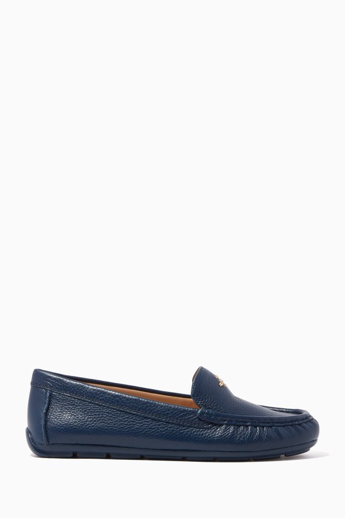 

Marley Round-toe Loafers in Leather, Blue