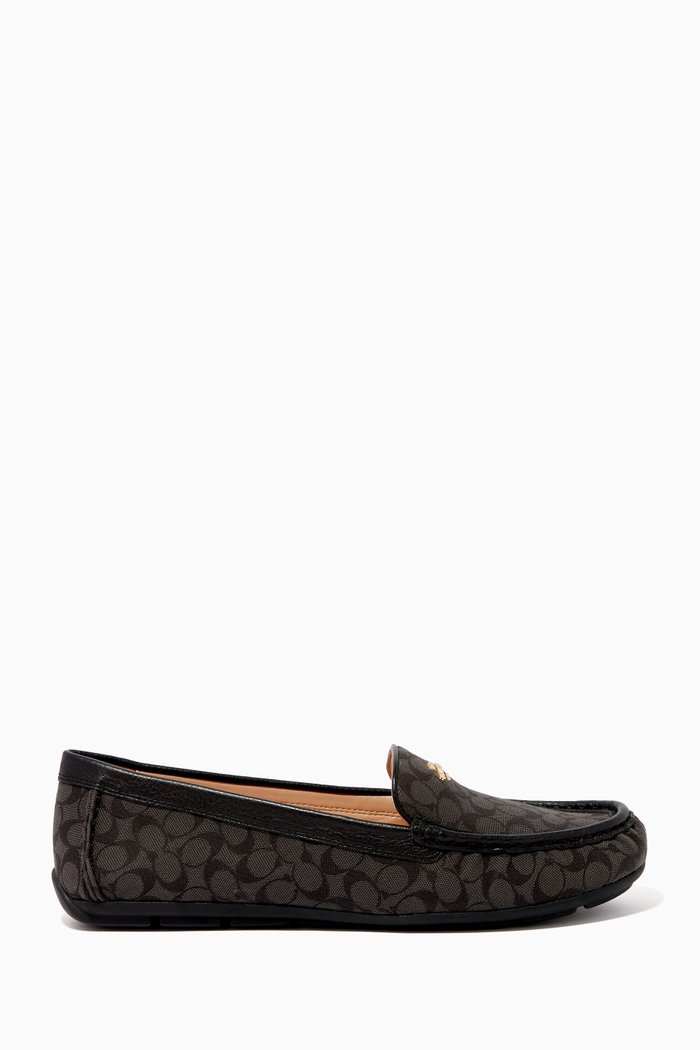 Marley Signature Jacquard Driver Loafer, Black