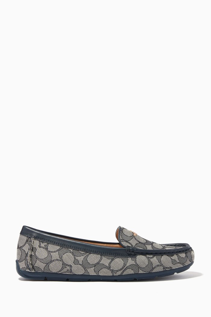 

Marley Signature Driver Loafer in Leather, Blue