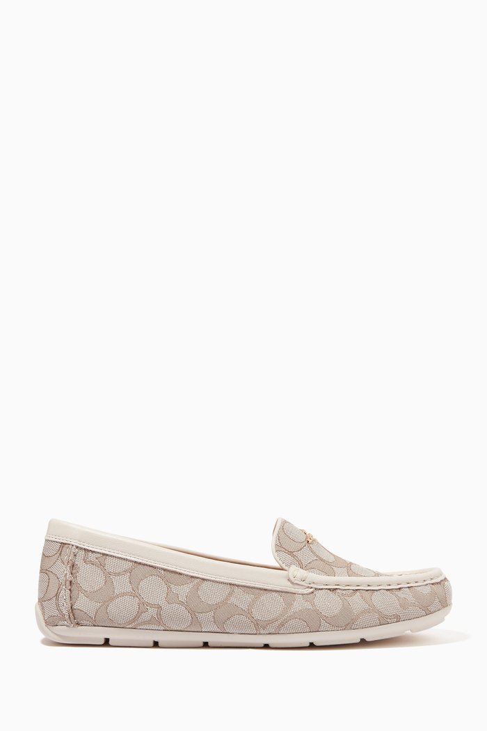 

Marley Signature Driver Loafer in Leather, Neutral