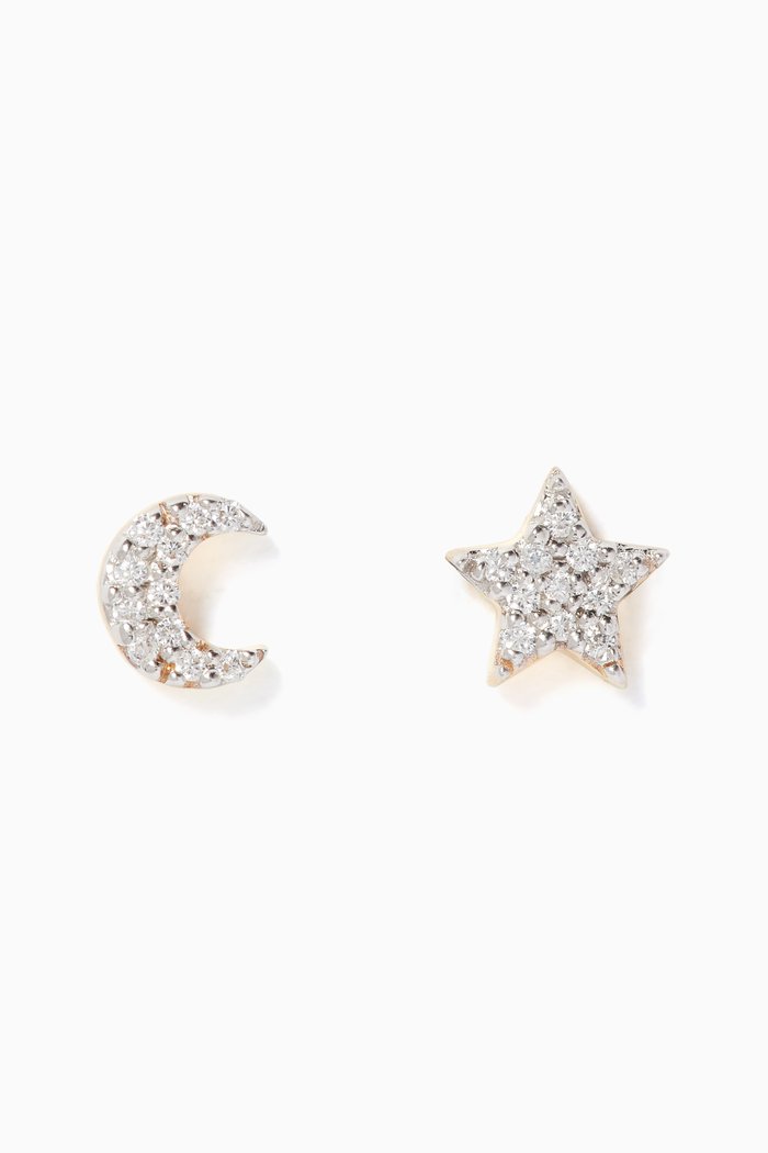 

Star Struck Pavé Stud Pair, Gold