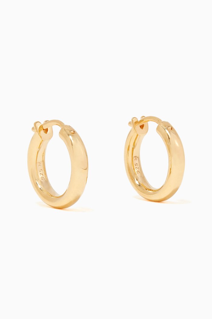 

Mini Gold Vermeil Tunnel Hoops