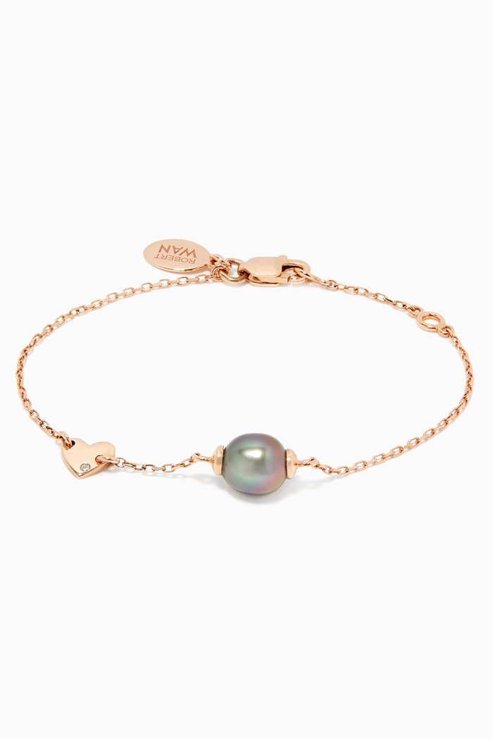

My First Sky Pearl & Diamond Bracelet, Rose gold