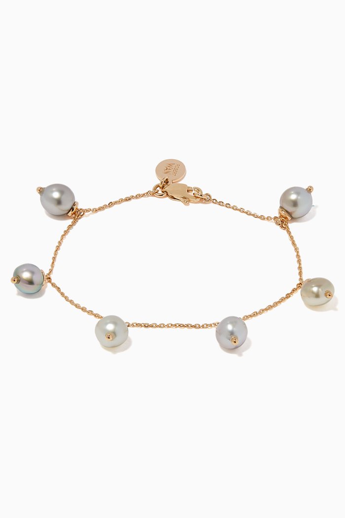 

Mila's Pearl & Gold Anklet, Yellow