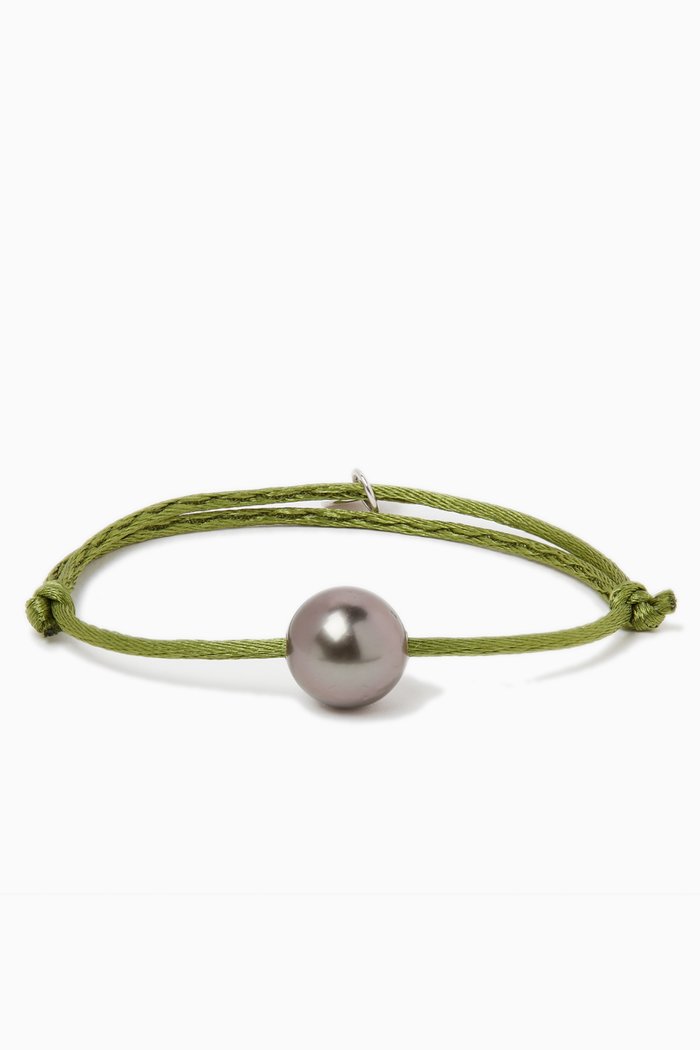 

Keshi Pearl Bracelet, Green