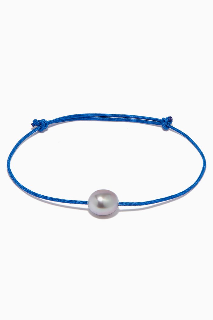 Keshi Pearl Bracelet, Blue