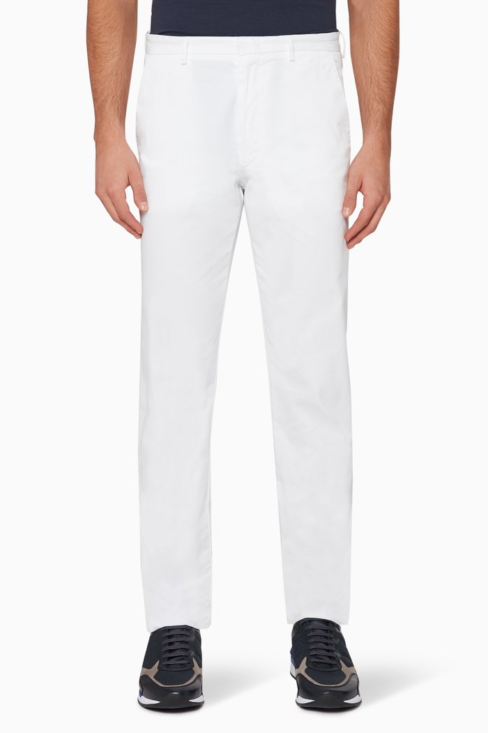 

Kaito Slim-Fit Stretch Cotton Chinos, White
