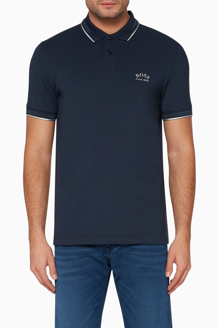 

Paul Curved Polo Shirt, Blue