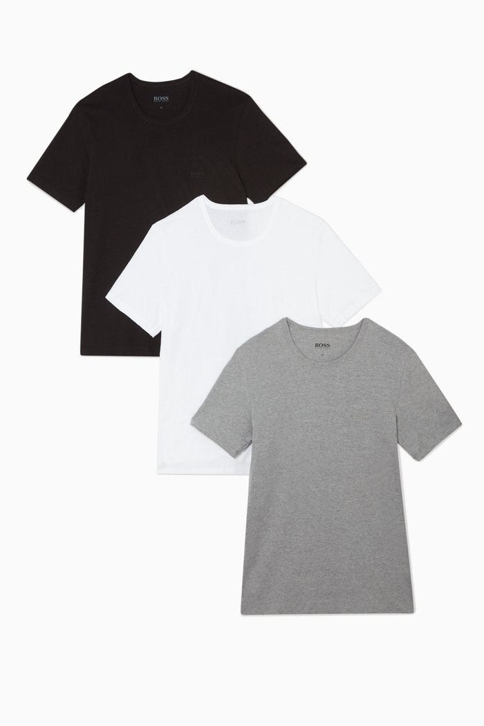 

Cotton T-Shirts, Set Of Three, Multicolour