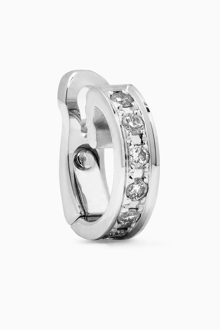 

Quatre Radiant Edition Diamond Single Clip Earring in 18kt White Gold, Silver