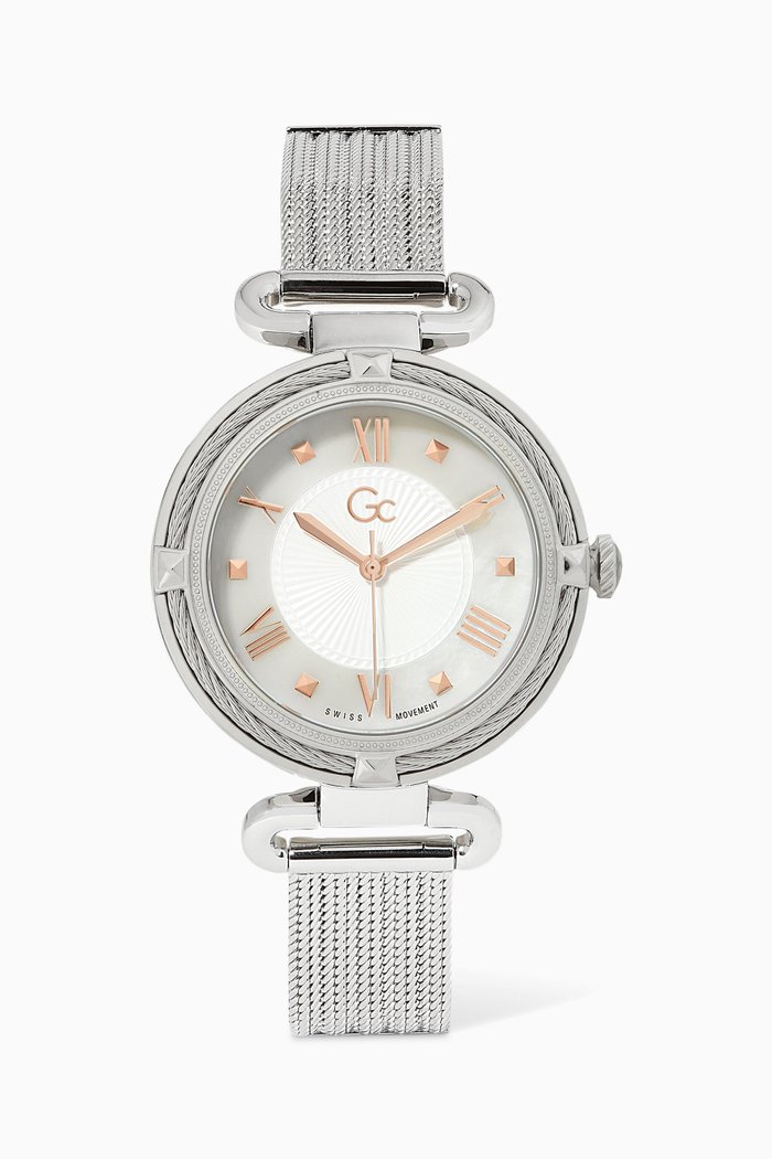 CableChic Mesh 36 Watch, Silver