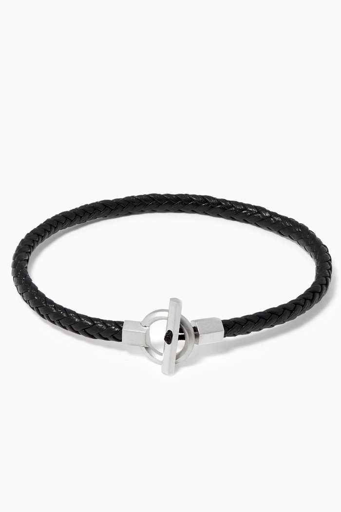 

Atlas Leather Bracelet, Black