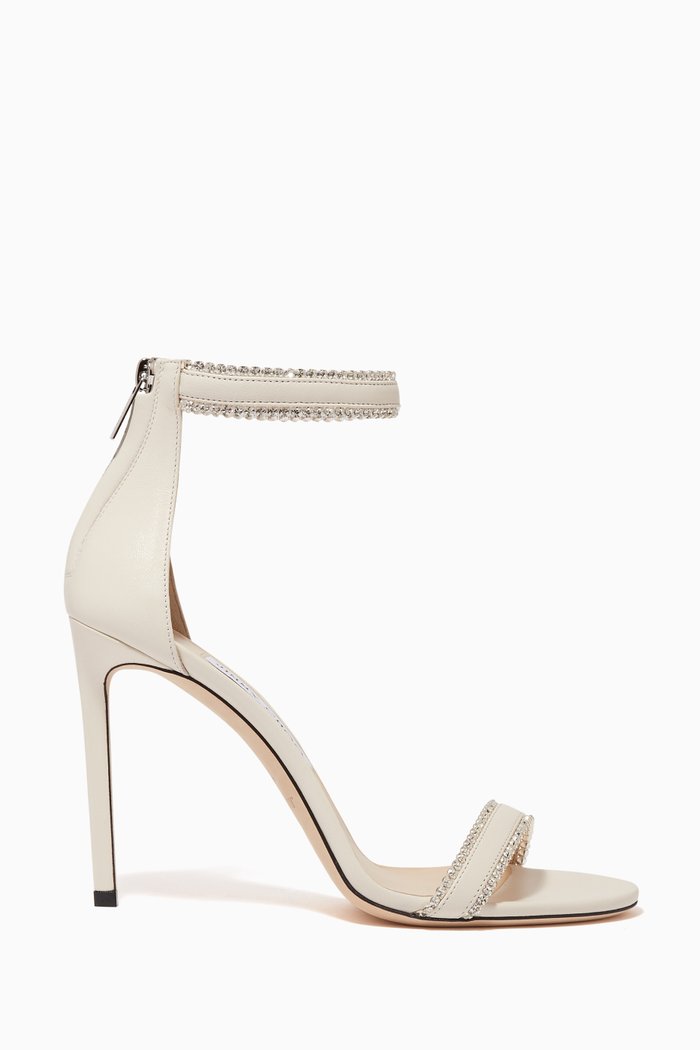 

Dochas 100 Jewel Trim Nappa Sandals, Neutral