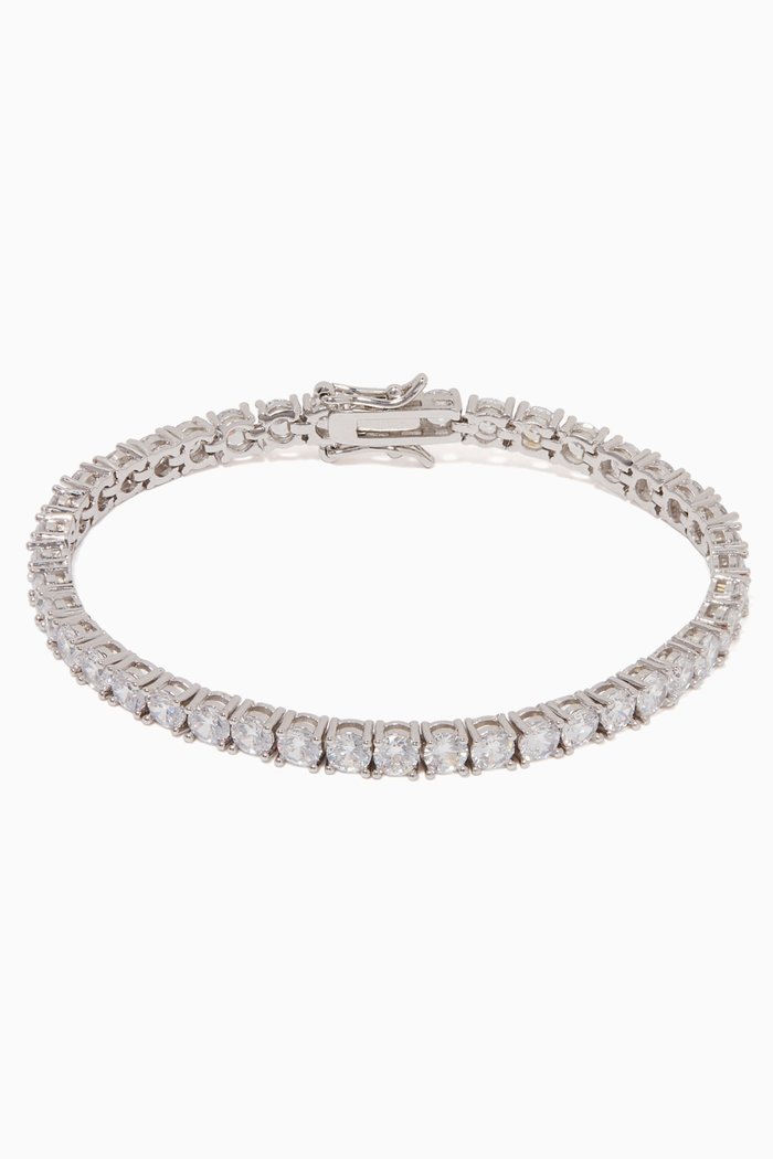 

Grace Tennis Bracelet, Silver