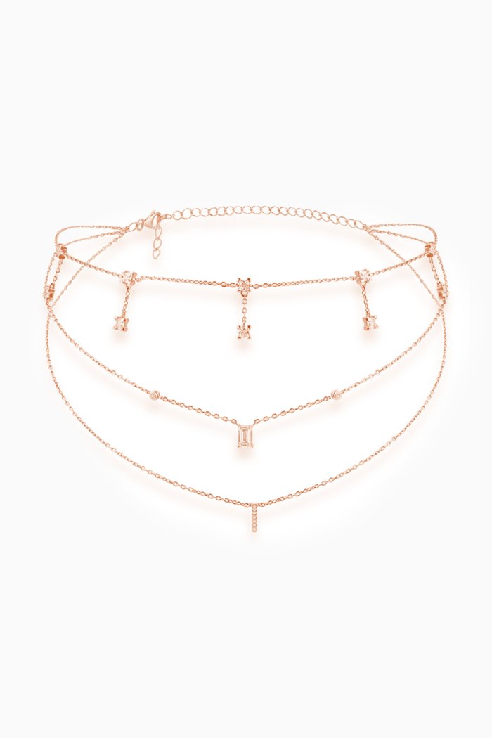 

Space Drops Choker in Sterling Silver, Rose gold