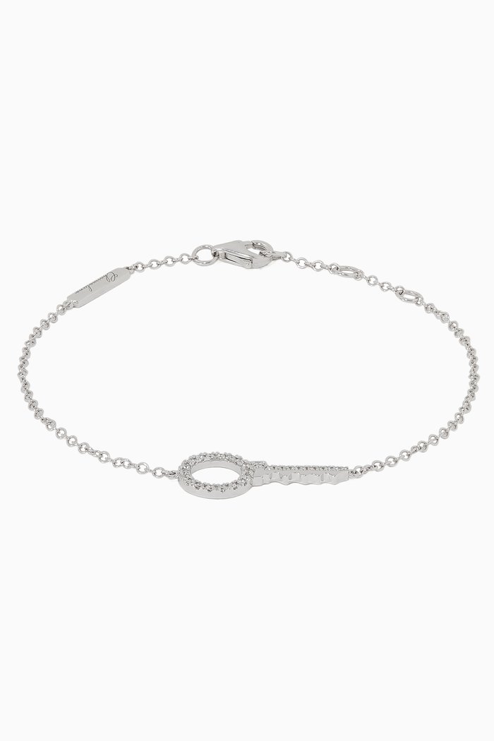 Key To My Heart Diamond Bracelet, White