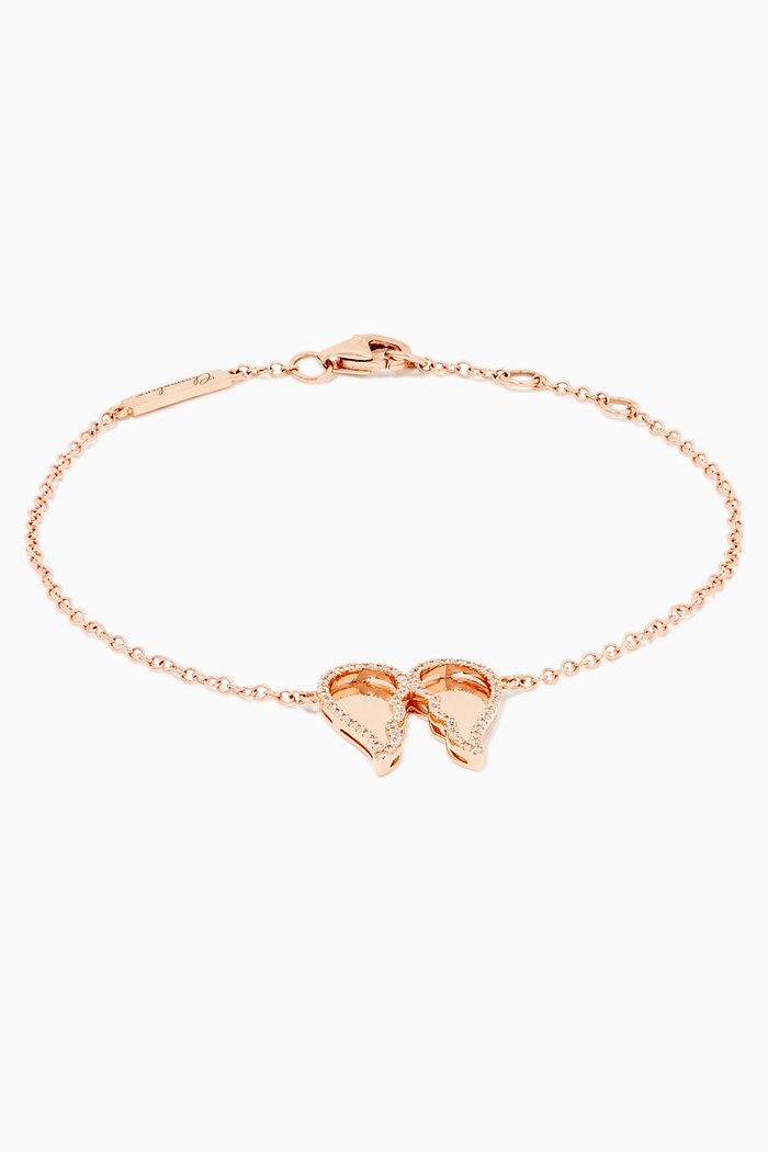 

Freedom Diamond Wings Bracelet, Rose gold