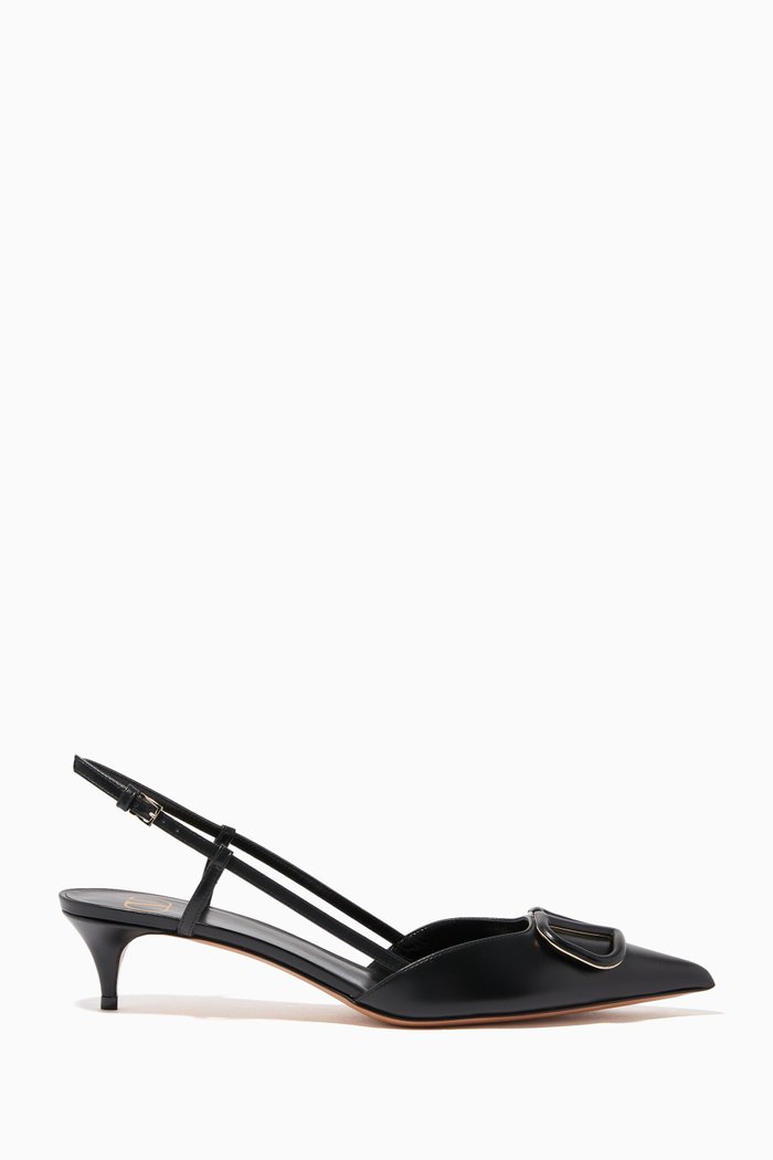 

Valentino Garavani VLOGO Nappa 40 Slingback Pumps, Black