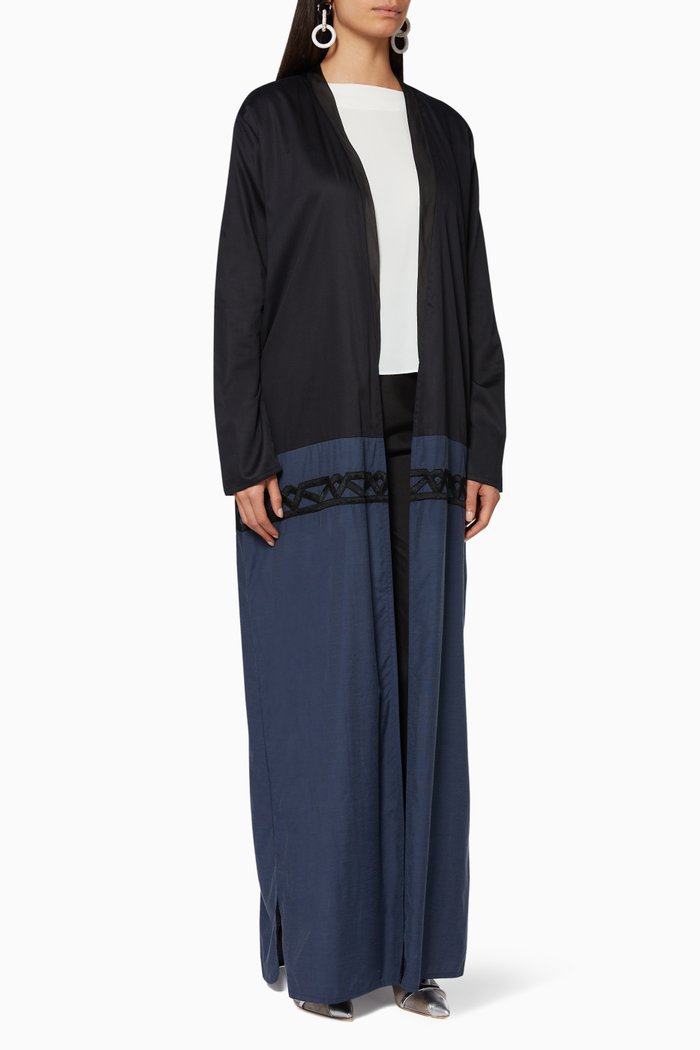 Going Incognito Satin Abaya, Multicolour