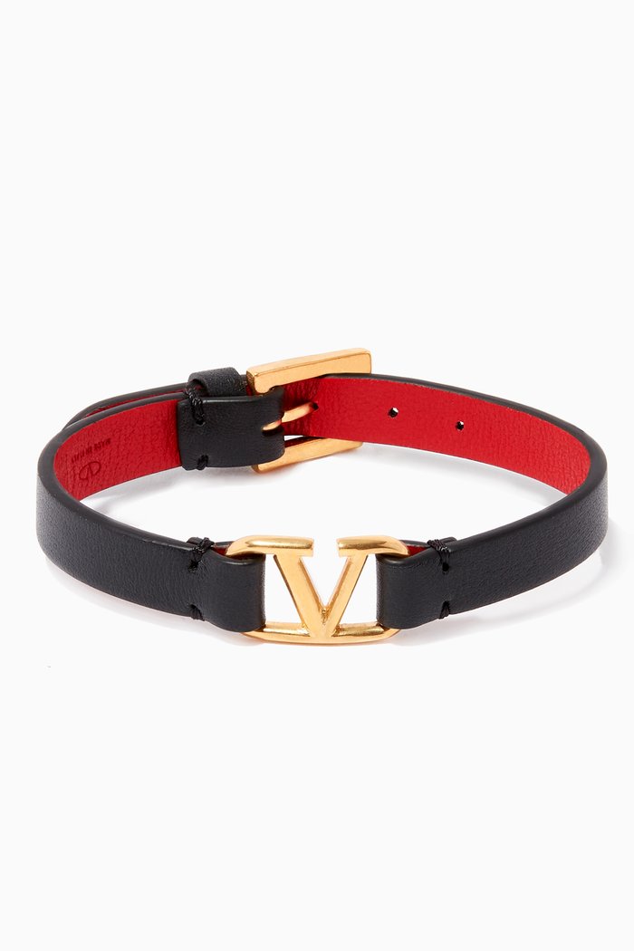 

Valentino Garavani VLOGO Bracelet in Calfskin, Red