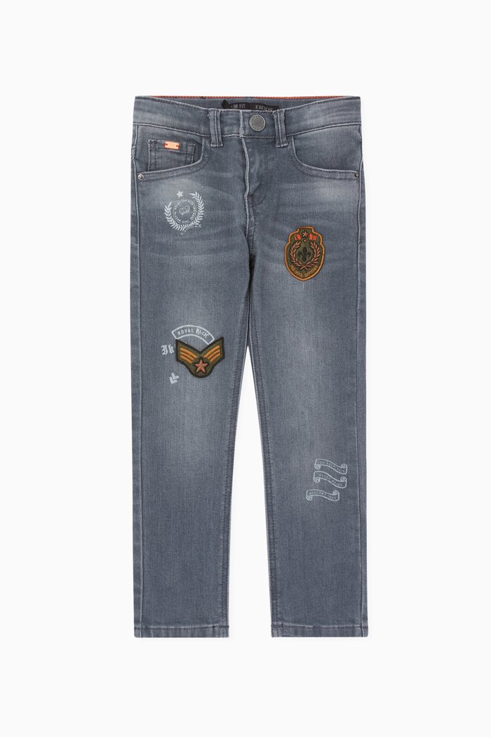 

Military Patched Pants, Grey