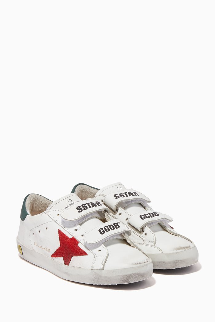 

Old School Leather Sneakers, White