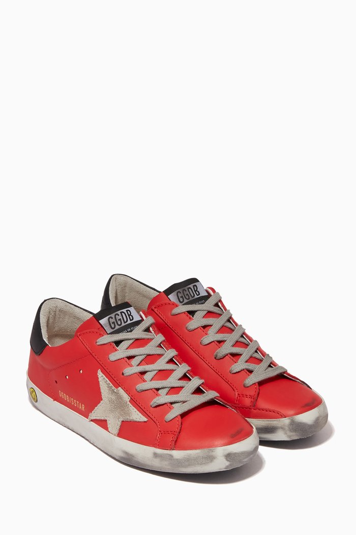 

Superstar Leather Sneakers, Red