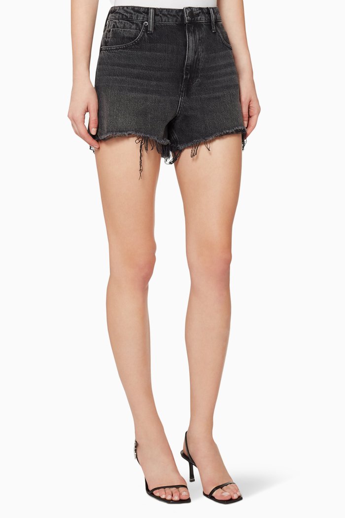 Bite Cotton Denim Shorts, Grey