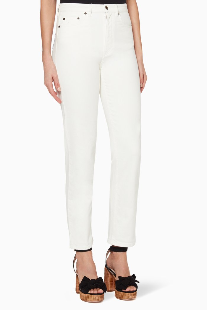 

Slim-Fit Denim Jeans, White