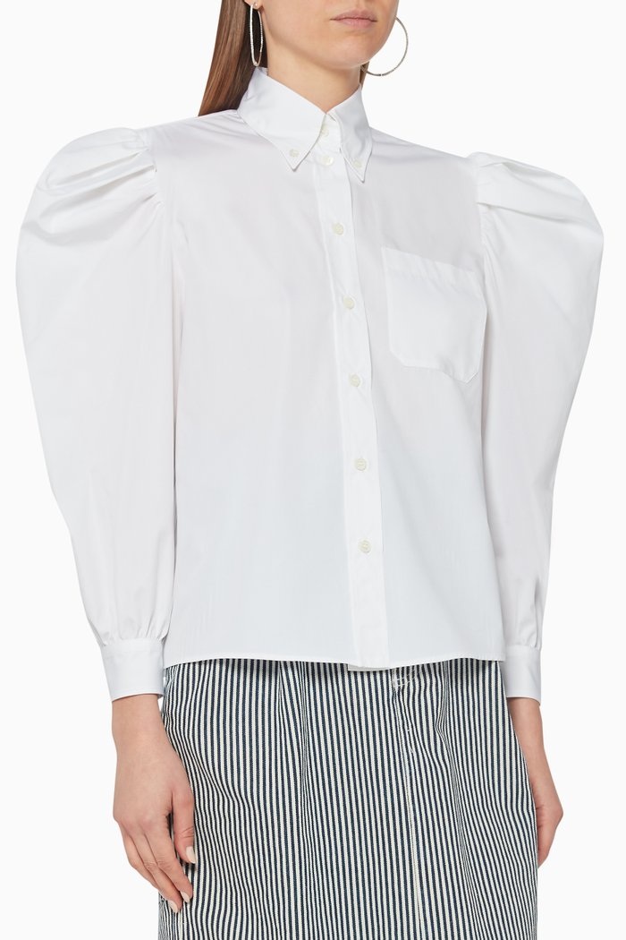 

Cotton Poplin Shirt, White