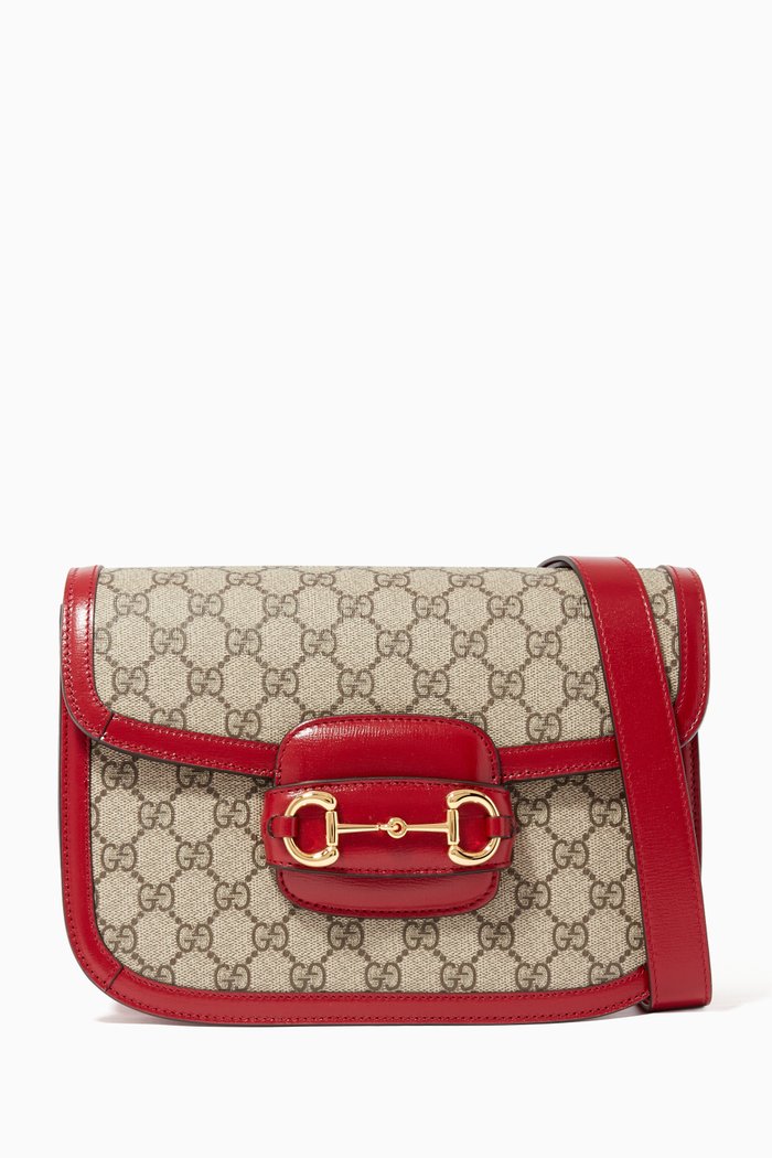 

1955 Horsebit Canvas Shoulder Bag, Red
