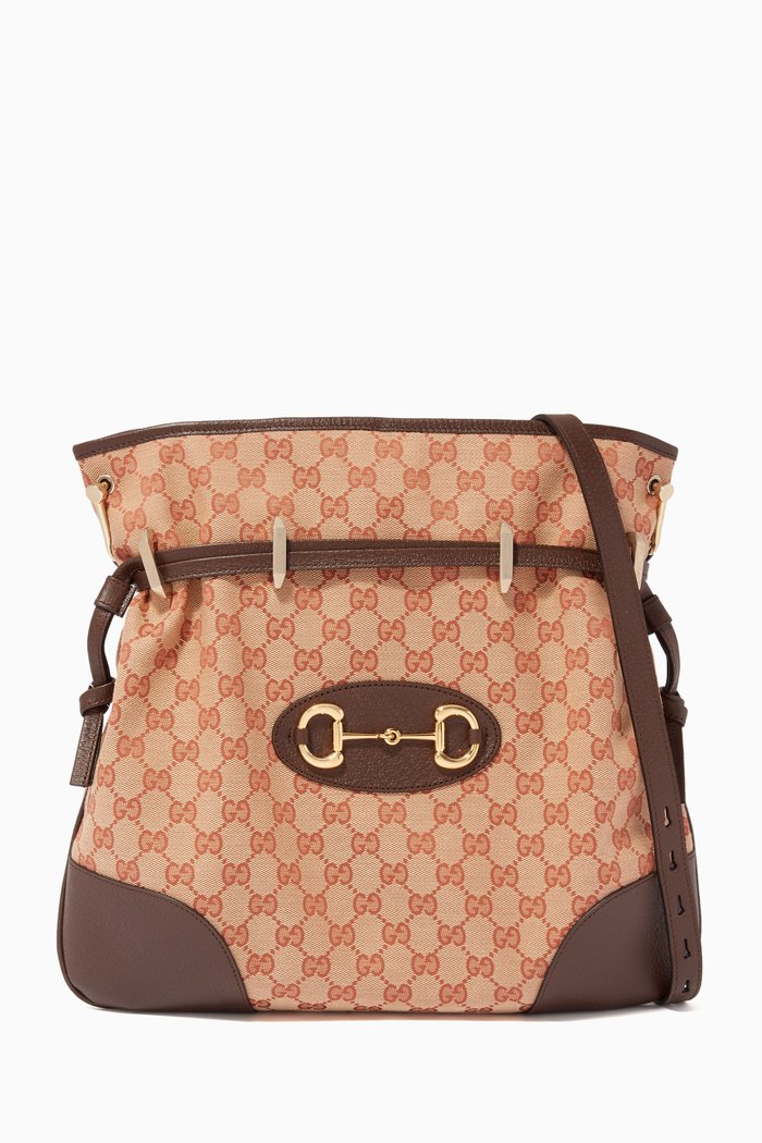 

Gucci 1955 Horsebit Messenger Bag, Neutral
